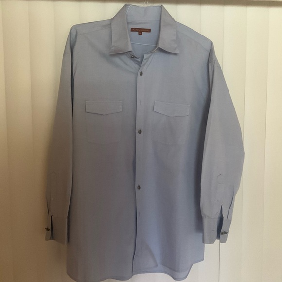 Acorn Sky Blue Men's Dress Shirt - Picture 1 of 3